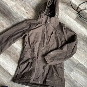 Eddie Bauer jacket brown size Small Weather Edge waterproof protection